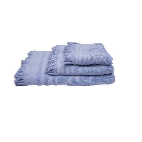Πετσέτα Προσώπου 100% Βαμβακερή Κρόσι 7 Blue 50 x 90 cm Sunshine